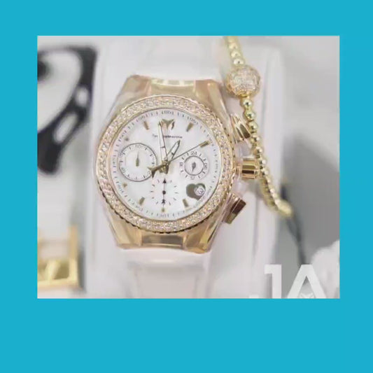 𝐓𝐄𝐂𝐇𝐍𝐎𝐌𝐀𝐑𝐈𝐍𝐄   Valentine Gold PVD Women's Watch 40.mm