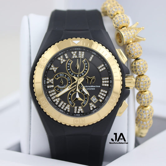 Technomarine Cruise Star Gold With Black Dial