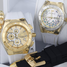 Cargar imagen en el visor de la galería, Set Technomarine Men&#39;s 46mm Cruise Star Qtz Chrono Gold Dial Men&#39;s Watch

