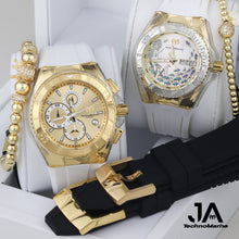 Cargar imagen en el visor de la galería, Set Technomarine Men&#39;s 46mm Cruise Star Qtz Chrono Gold Dial Men&#39;s Watch
