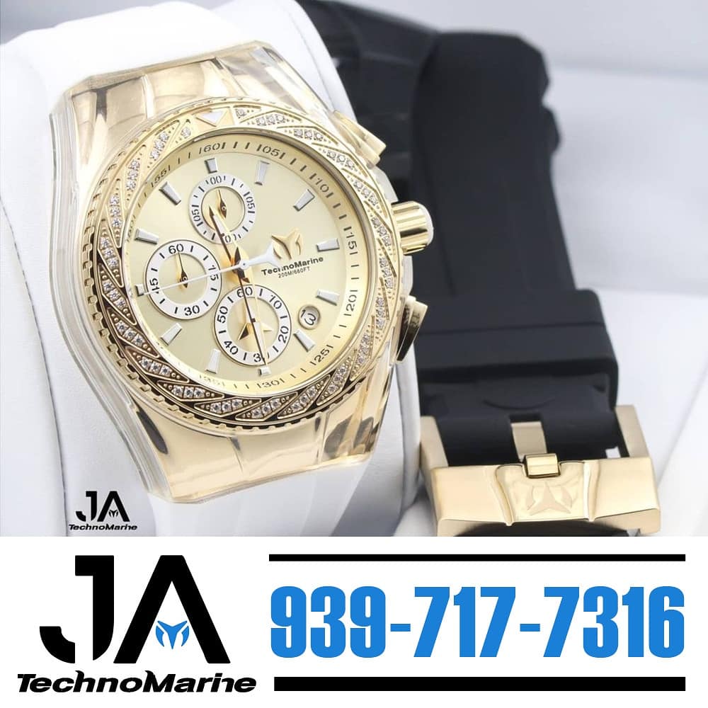 Technomarine gold &amp; gold Diamond 46mm