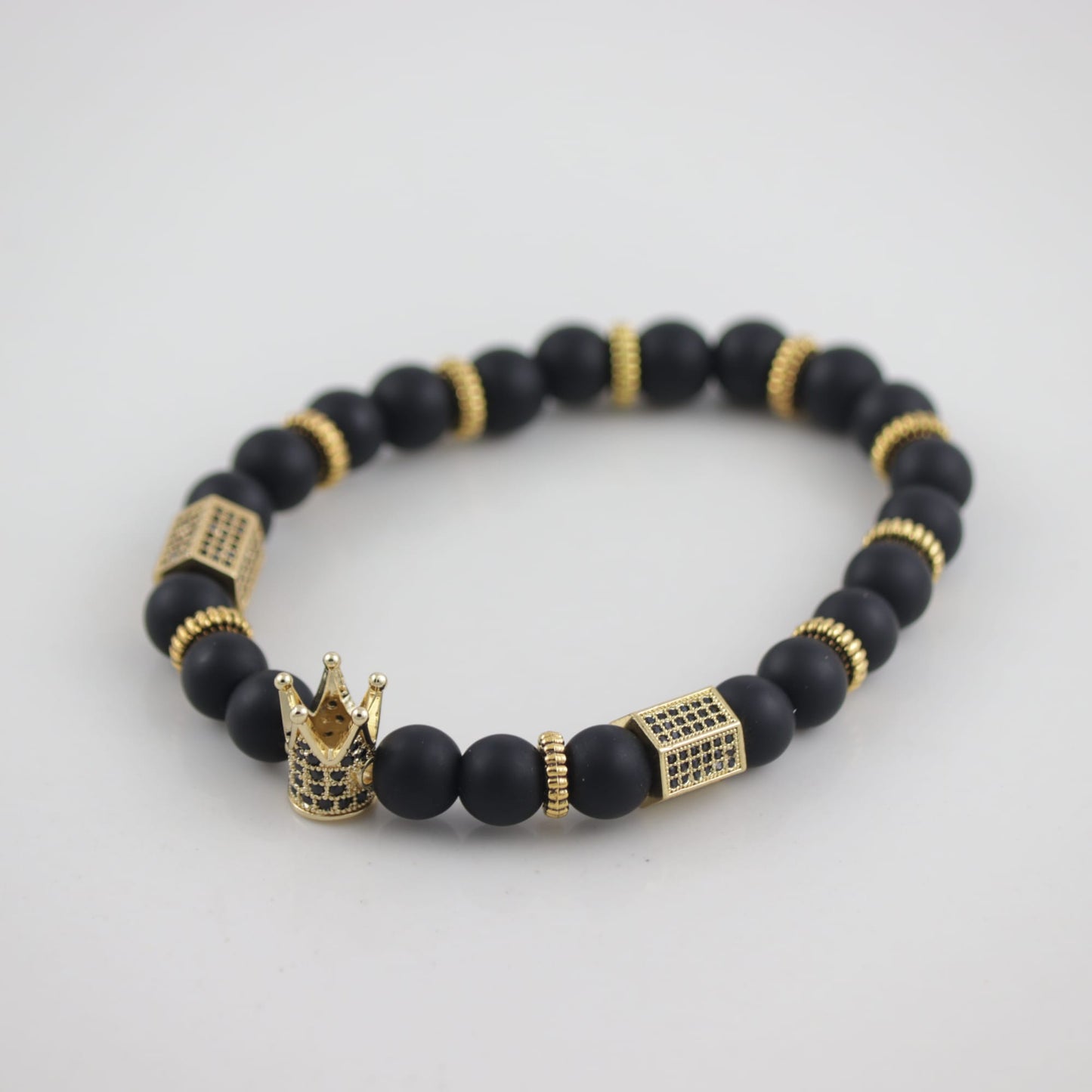 Black and Gold Men's Bracelet