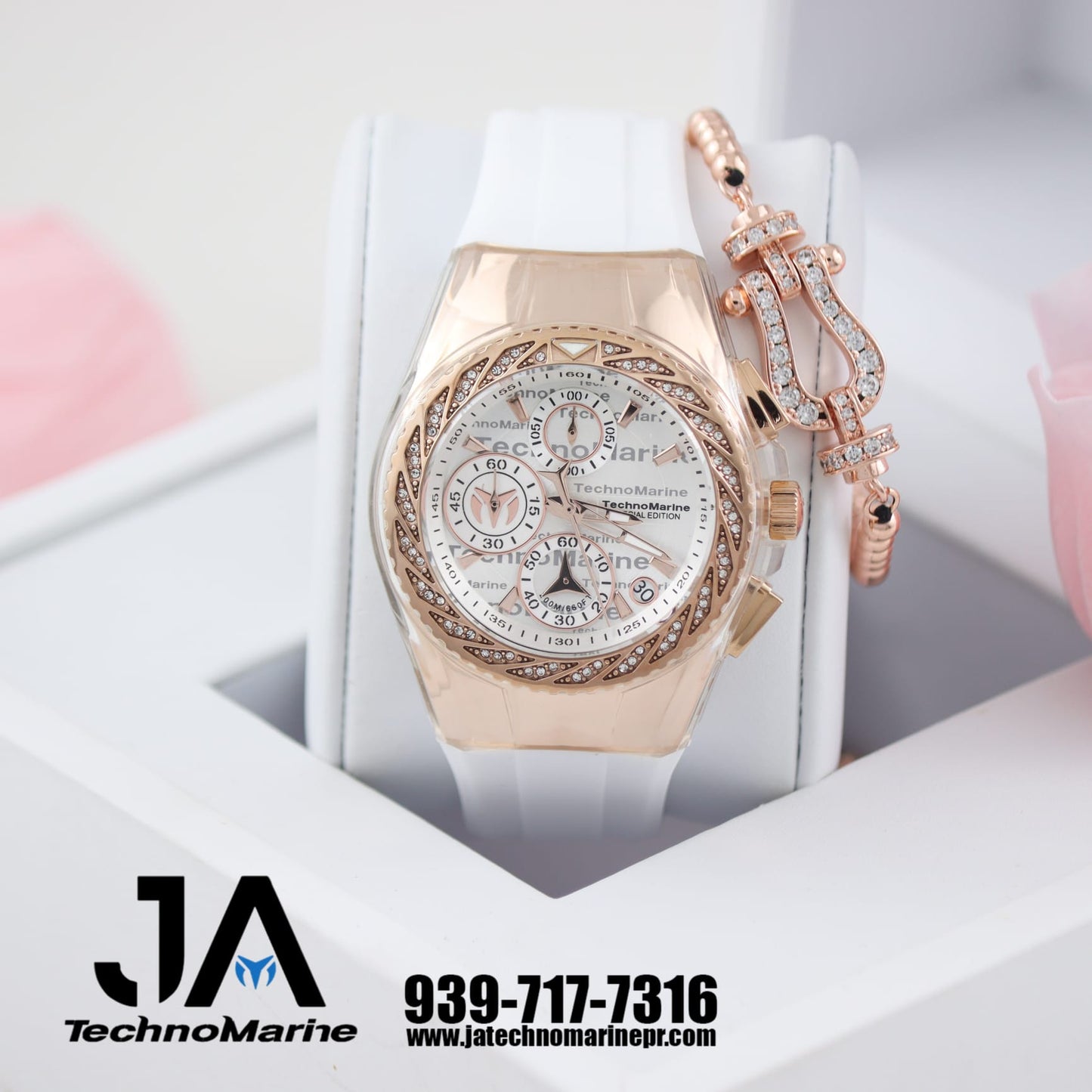 Technomarine Women's Special Edition Gold Diamond Rose Gold 40mm 