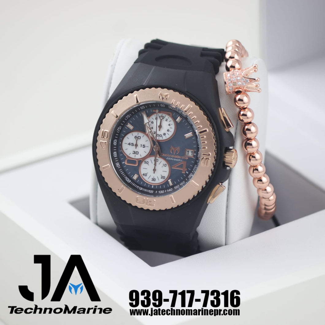 Technomarine Cruise Jelly Fish Chronograph Quartz Men's Watch Rose Gold