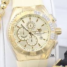 Cargar imagen en el visor de la galería, Technomarine Custom  Cruise Star Chronograph Quartz Gold Dial Men&#39;s Watch
