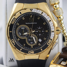 Load image into Gallery viewer, New Technomarine Custom Cruise Steel Gold Black 45mm
