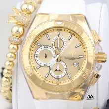 Cargar imagen en el visor de la galería, Technomarine Hombre Gold and Gold 46mm Dos Correas
