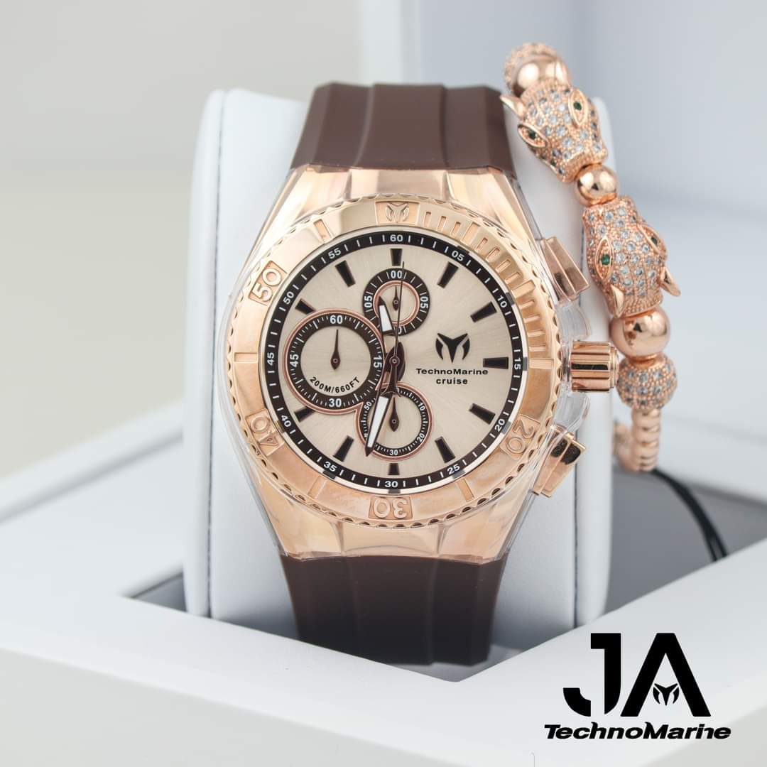 Technomarine Cruise Star 45mm Watch With Rose Gold Dial