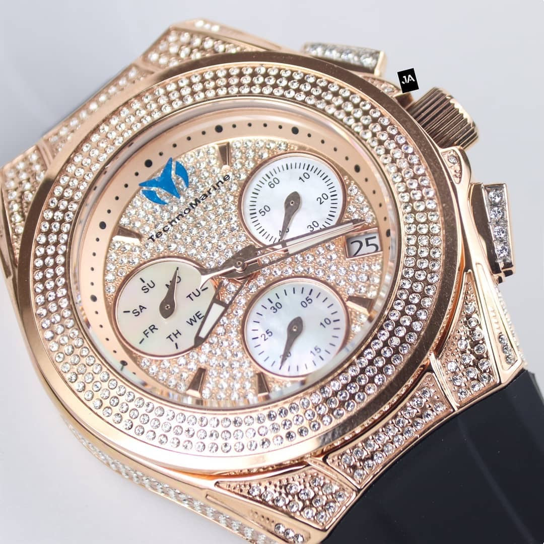 Technomarine custom Cruise Pave Unisex 45mm Rose gold Watch 