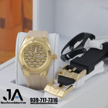 Cargar imagen en el visor de la galería, Technomarine Cruise Monogram 46mm &gt;&gt; Con 3 Correas &gt;&gt; Blanca, Negra Y Crema Hebilla Custom
