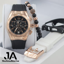Load image into Gallery viewer, TechnoMarine Cruise Star Watch - 40mm Women&#39;s Rose Gold Black
