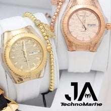 Load image into Gallery viewer, Set Of Two TechnoMarine One Cruise Monogram 40mm Two Straps One White Black And Second TechnoMarine Monogram 40mm Two Straps Two Bicel Ladies Shop Now
