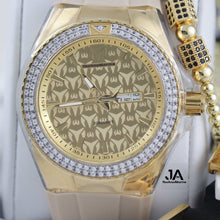 Load image into Gallery viewer, TECHNOMARINE Custom Cruise Monogram Quartz Gold Dial Men&#39;s Watch 46mm
