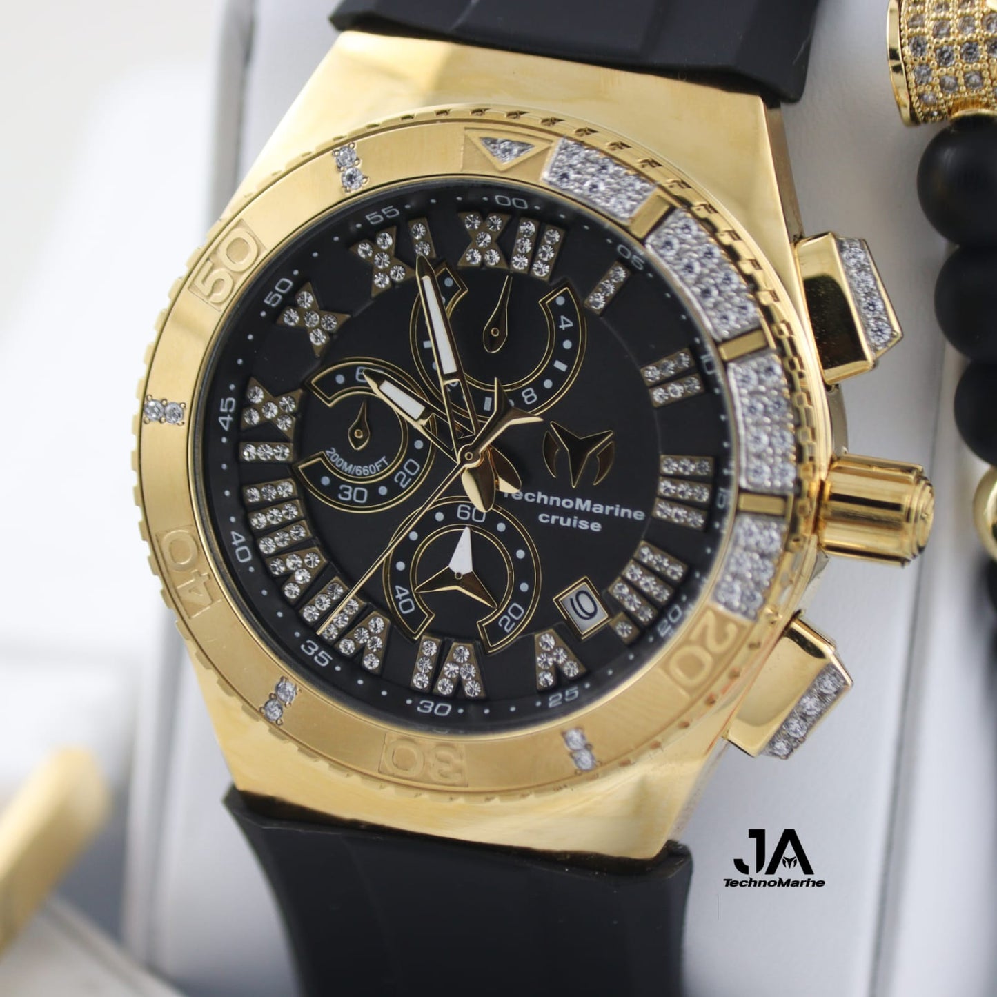 Technomarine Custom Cruise Star Gold With Black Dial, Special, Modelo Modelo ( 51)