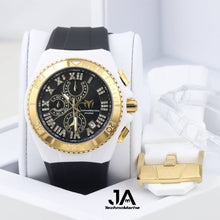 Load image into Gallery viewer, Technomarine Cruise Star Gold With Black Dial, Special Order Two Straps
