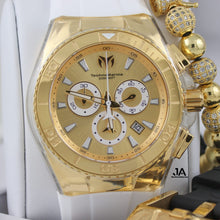 Load image into Gallery viewer, Swiss Technomarine (MEN) Gold and Gold 46mm Two Strap 
