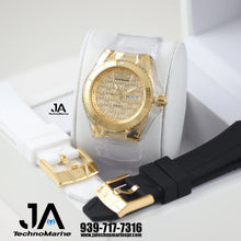 Load image into Gallery viewer, Technomarine Monogram 40mm Tri Strap Clear, Bench, Black

