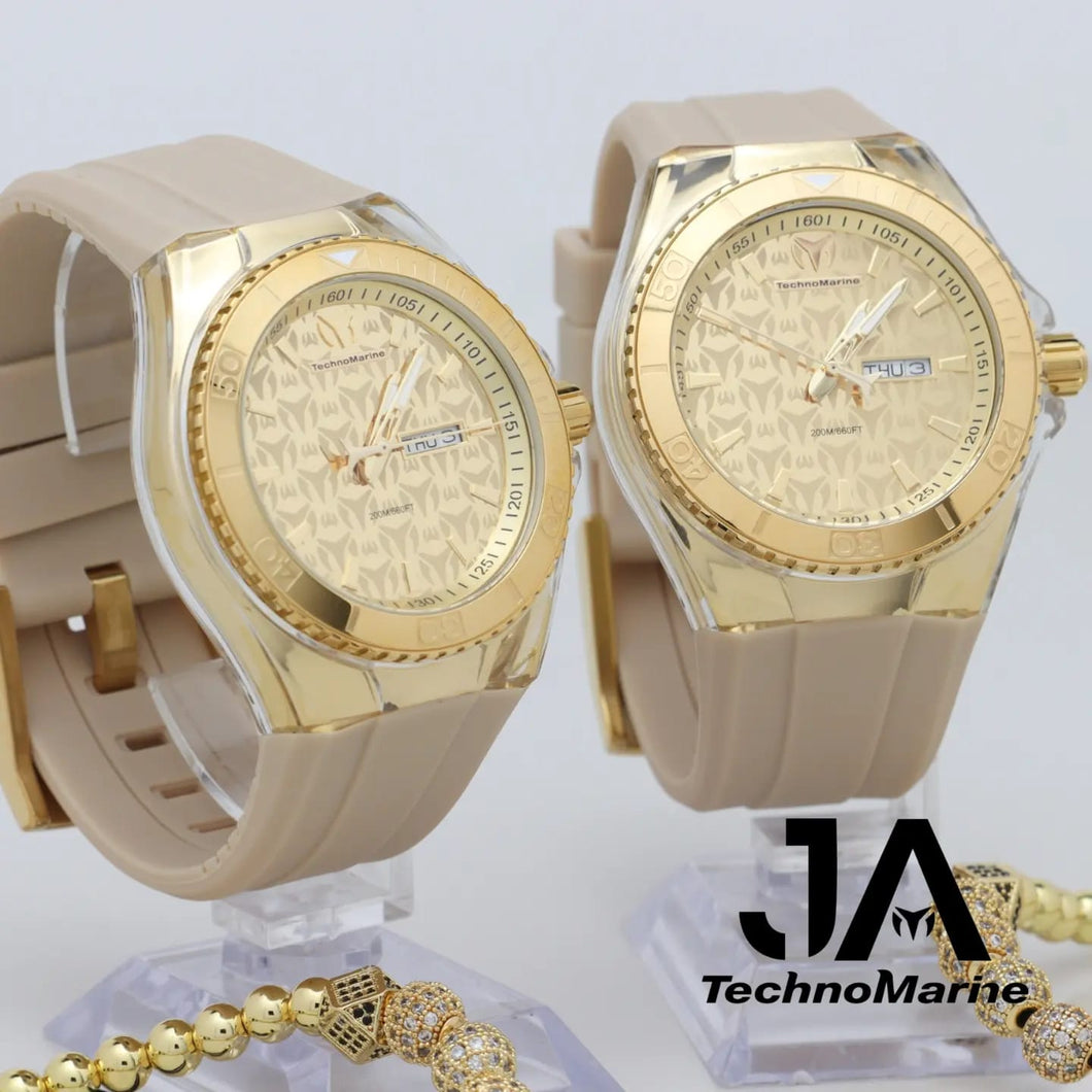 2 ×1 Technomarine Monogram 46mm Dos Reloje Dos Pulseras