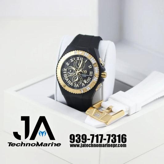 Technomarine Custom Cruise Star gold with black dial, model (46)