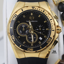 Load image into Gallery viewer, Technmarine Cruise Steel Gold Black 45mm Men
