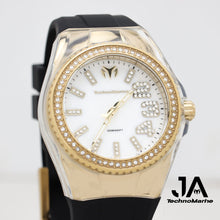 Cargar imagen en el visor de la galería, Technomarine Cruise Monogram 42mm Gold with Stones Black
