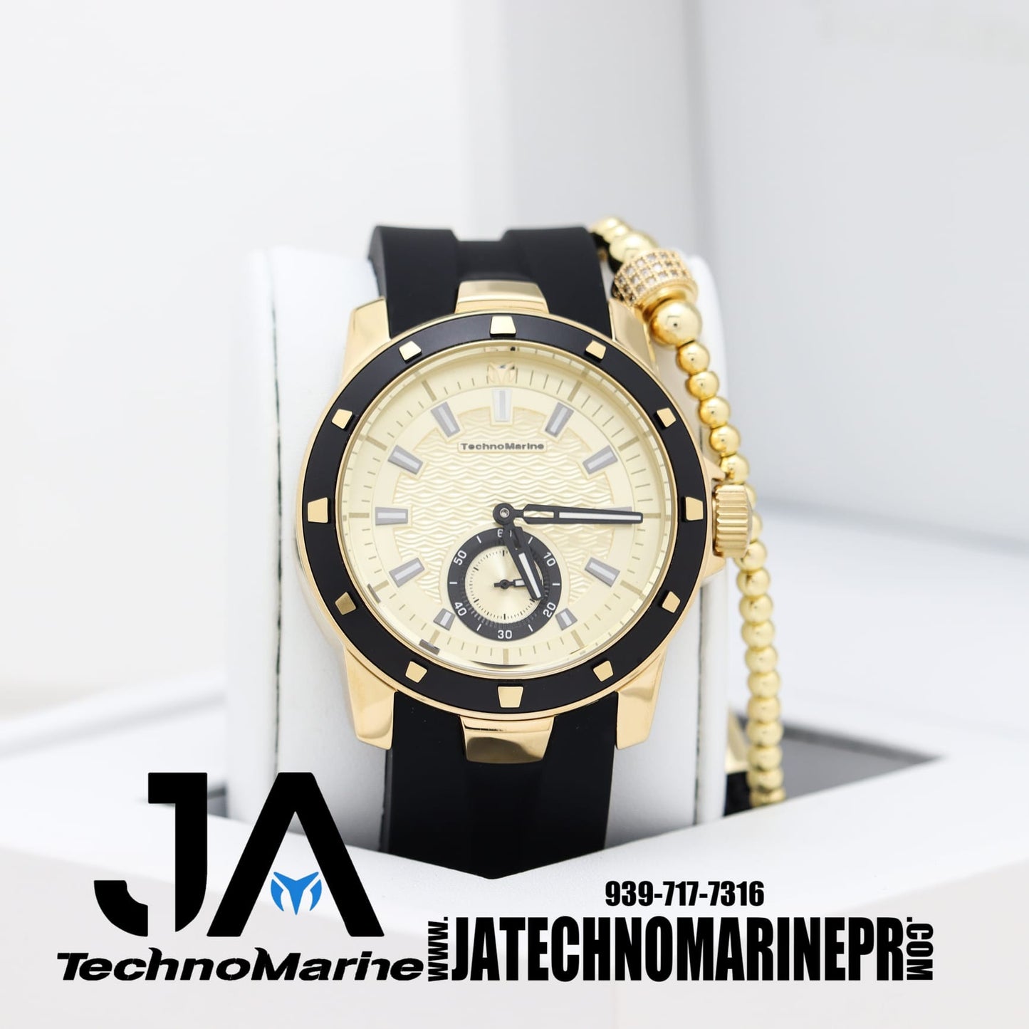 Technomarine 45 mm UF6 Quartz Gold and Gold  Dial Men's Watch