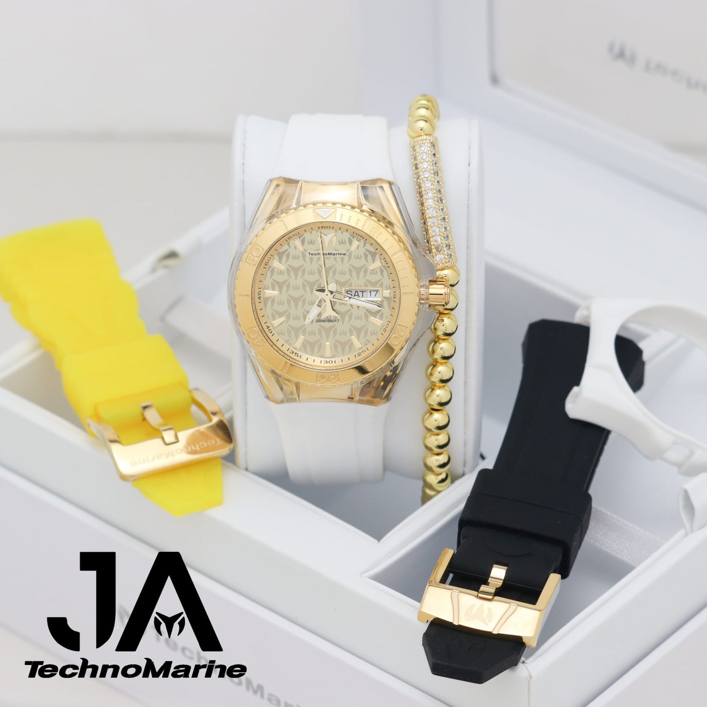 Technomarine Women Monogram Cruise 40mm Tres Correas Una Pulsera Gratis