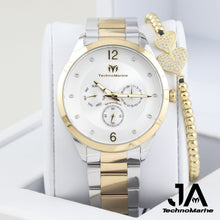 Load image into Gallery viewer, TECHNOMARINE MoonSun Crystal Silver Dial Two-tone Women Watch
