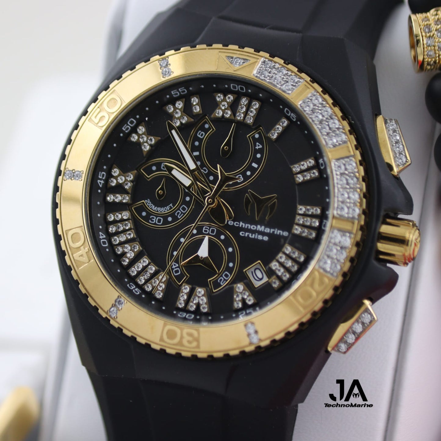 Technomarine Custom Cruise Star Gold With Black Dial, Special, Modelo Modelo ( 51)