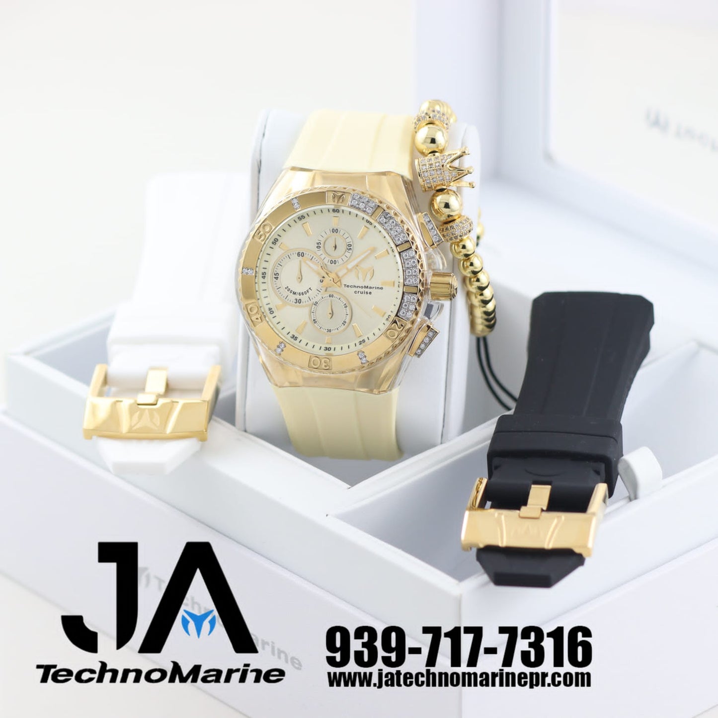 Technomarine Custom Cruise Star Chronograph Quartz Gold Dial Men's Watch ( Model ( 51 )