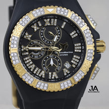 Load image into Gallery viewer, Technomarine Custom Cruise Star gold with black dial. Farruko Model 
