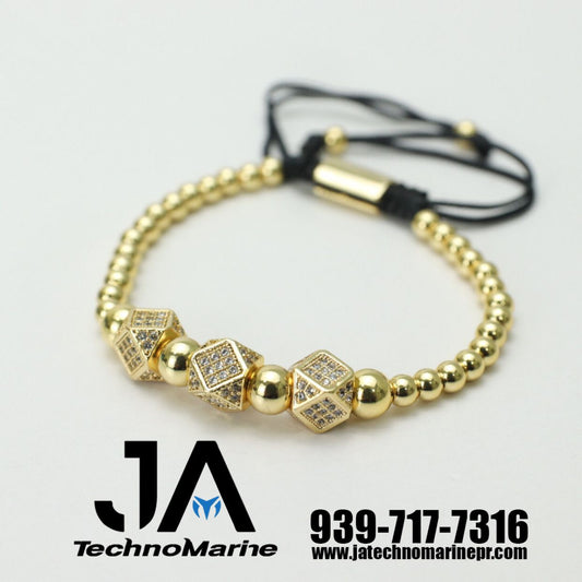 Gold Men's Adjustable Bracelet