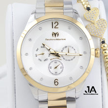 Load image into Gallery viewer, TECHNOMARINE MoonSun Crystal Silver Dial Two-tone Women Watch
