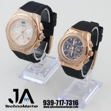 Cargar imagen en el visor de la galería, Set Technomarine (PAVE) 46 mm Hombre Cruise Collections Máquina SUIZA Color Oro Rosado Y 2021 TechnoMarine Custom Pave 40mm Para (Mujer )
