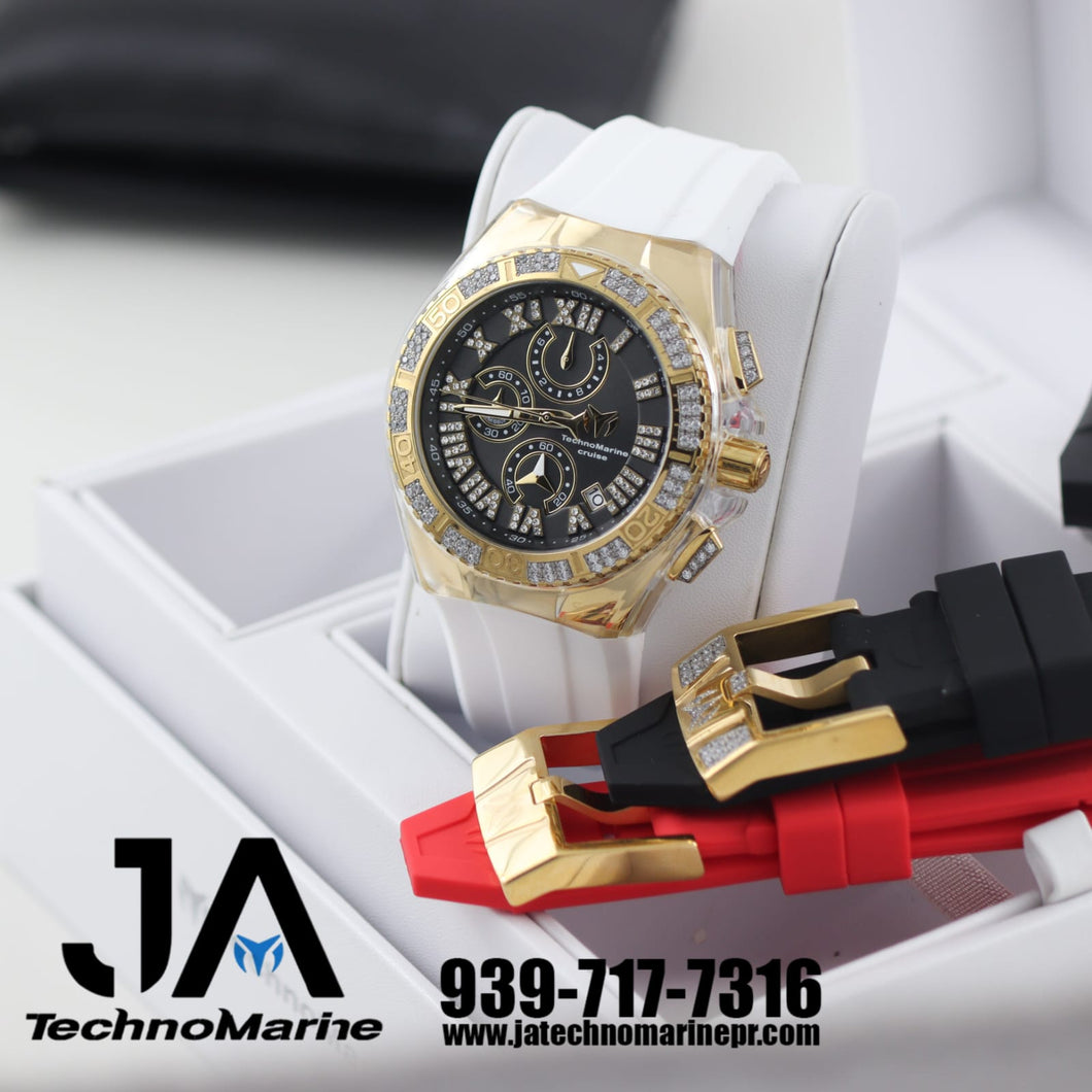 Technomarine Custom  Cruise Star gold with black dial, (modelo 127 Black)