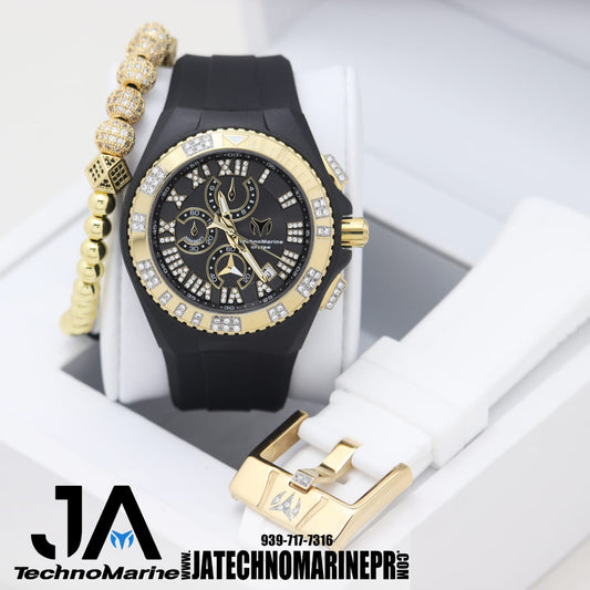 Technomarine Custom Cruise Star Gold With Black Dial, Special Model 65
