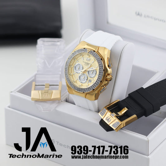 Technomarine Custom Cruise Men's Quartz Watch - 45mm Model 127 Gold and Silver
