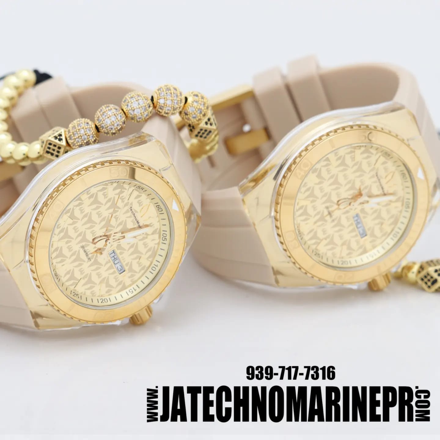 2×1 Technomarine Monogram 46mm Two Watches Two Bracelets
