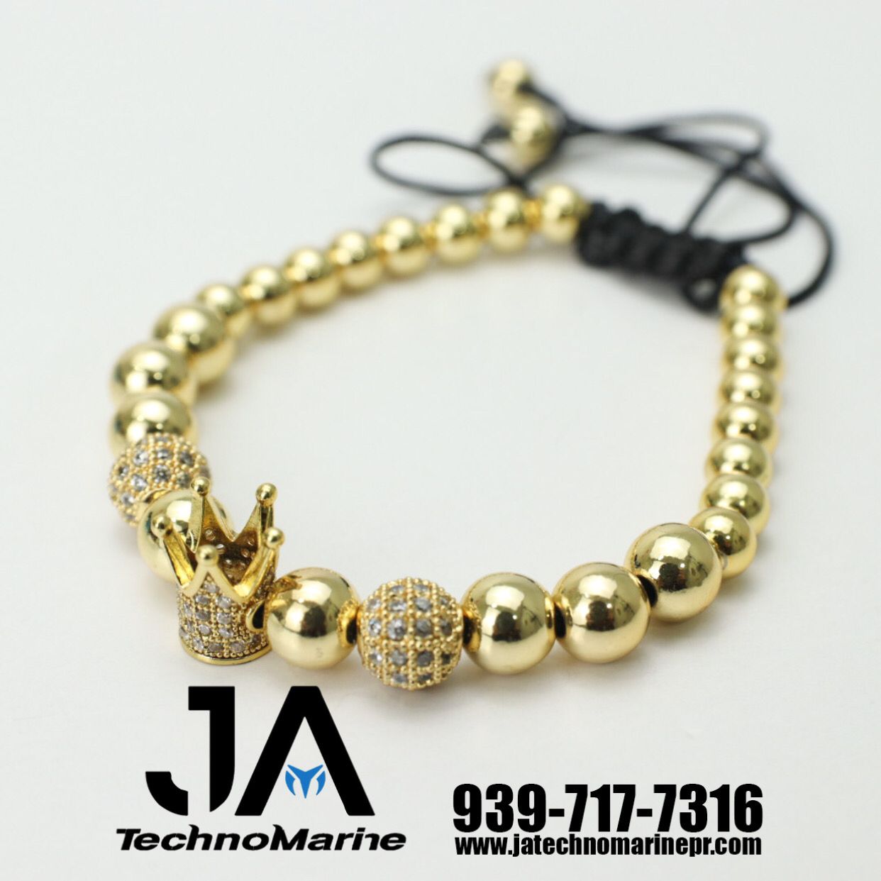 Gold Men's Adjustable Bracelet