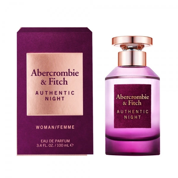 Abercrombie &amp; Fitch Authentic Nightwomen Eau De Parfum Spray 3.4 oz