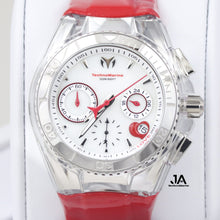 Cargar imagen en el visor de la galería, 𝐓𝐄𝐂𝐇𝐍𝐎𝐌𝐀𝐑𝐈𝐍𝐄 Valentine Chronograph White Dial women Watch 40mm
