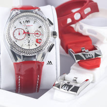 Load image into Gallery viewer, 𝐓𝐄𝐂𝐇𝐍𝐎𝐌𝐀𝐑𝐈𝐍𝐄 Women&#39;s Cruise Valentine Quartz Chronograph White Dial Watch
