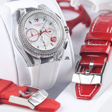 Load image into Gallery viewer, 𝐓𝐄𝐂𝐇𝐍𝐎𝐌𝐀𝐑𝐈𝐍𝐄 Women&#39;s Cruise Valentine Quartz Chronograph White Dial Watch
