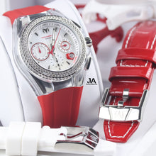 Load image into Gallery viewer, 𝐓𝐄𝐂𝐇𝐍𝐎𝐌𝐀𝐑𝐈𝐍𝐄 Women&#39;s Cruise Valentine Quartz Chronograph White Dial Watch

