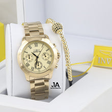 Cargar imagen en el visor de la galería, INVICTA SPECIALTY WOMENS QUARTZ 37MM GOLD CASE GOLD DIAL
